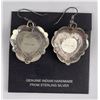 Image 2 : Zuni Sterling Silver Heart Inlay Earrings