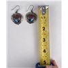 Image 3 : Zuni Sterling Silver Heart Inlay Earrings