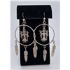 Image 1 : Hopi Corn Kachina Sterling Earrings