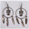 Image 2 : Hopi Corn Kachina Sterling Earrings
