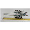 Image 7 : Navajo Sterling Turquoise Bear Claw Squash Blossom