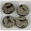 Image 2 : Lot of 4 Navajo Sterling Silver Button Covers