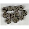 Image 4 : Lot of 11 Navajo Sterling Silver Button Covers