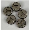 Image 2 : Lot of 5 Navajo Sterling Silver Button Covers