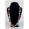 Image 1 : Southwest Coral and Turquoise Necklace