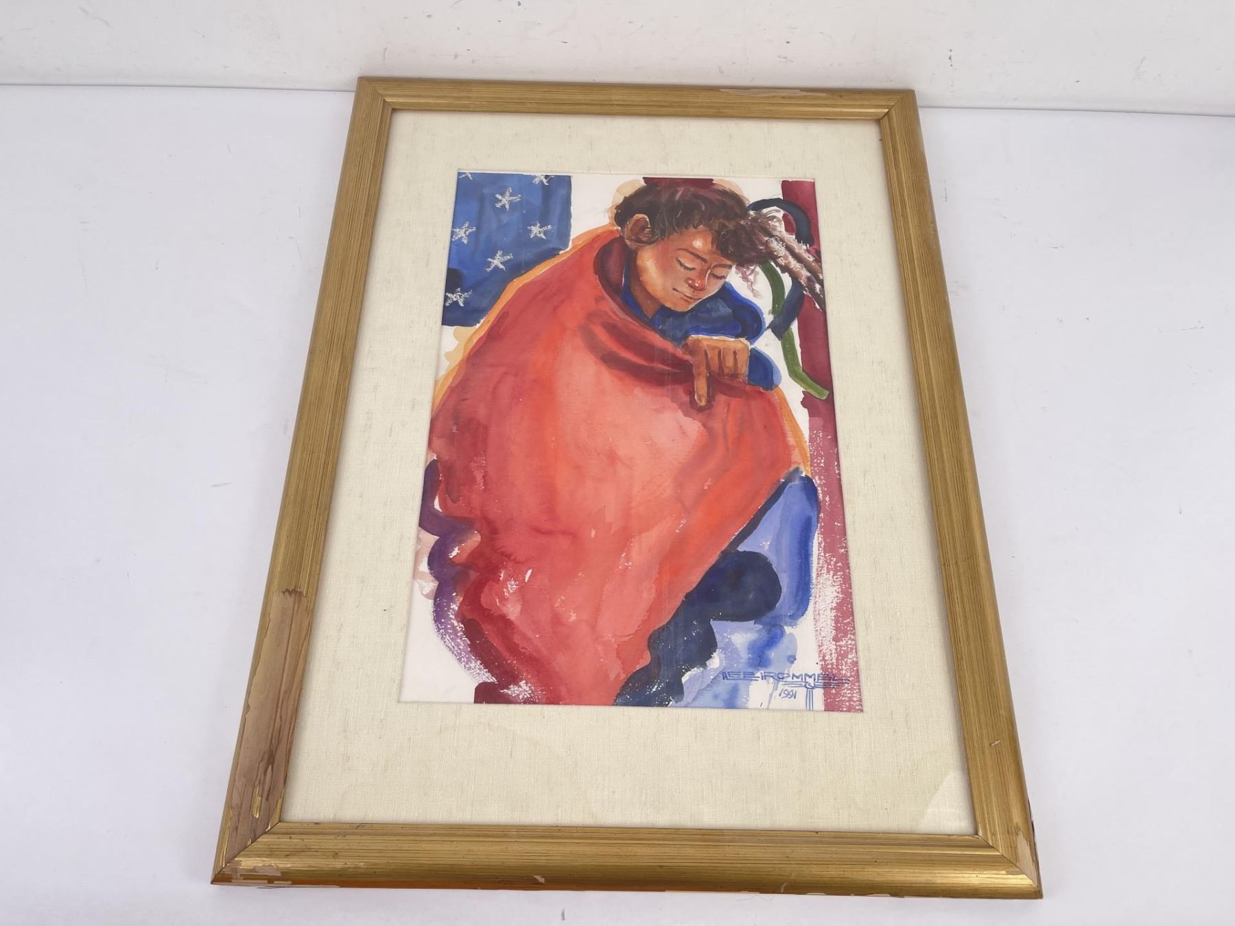 Lee Rommel Indian Watercolor Painting