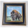 Image 1 : Jose Trujillo Buffalo Oil on Canvas Painting