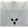 Image 1 : Sterling Silver Lapis Lazuli Necklace