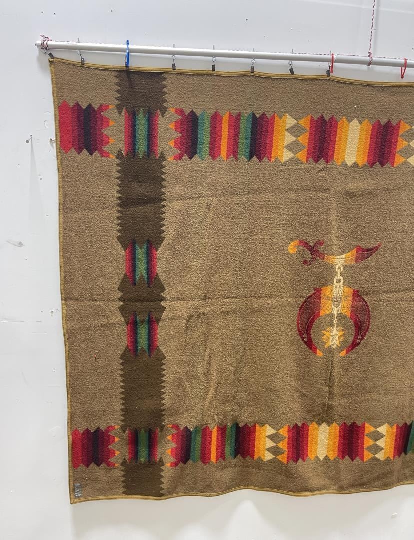Antique Pendleton Shriners Indian Wool Blanket