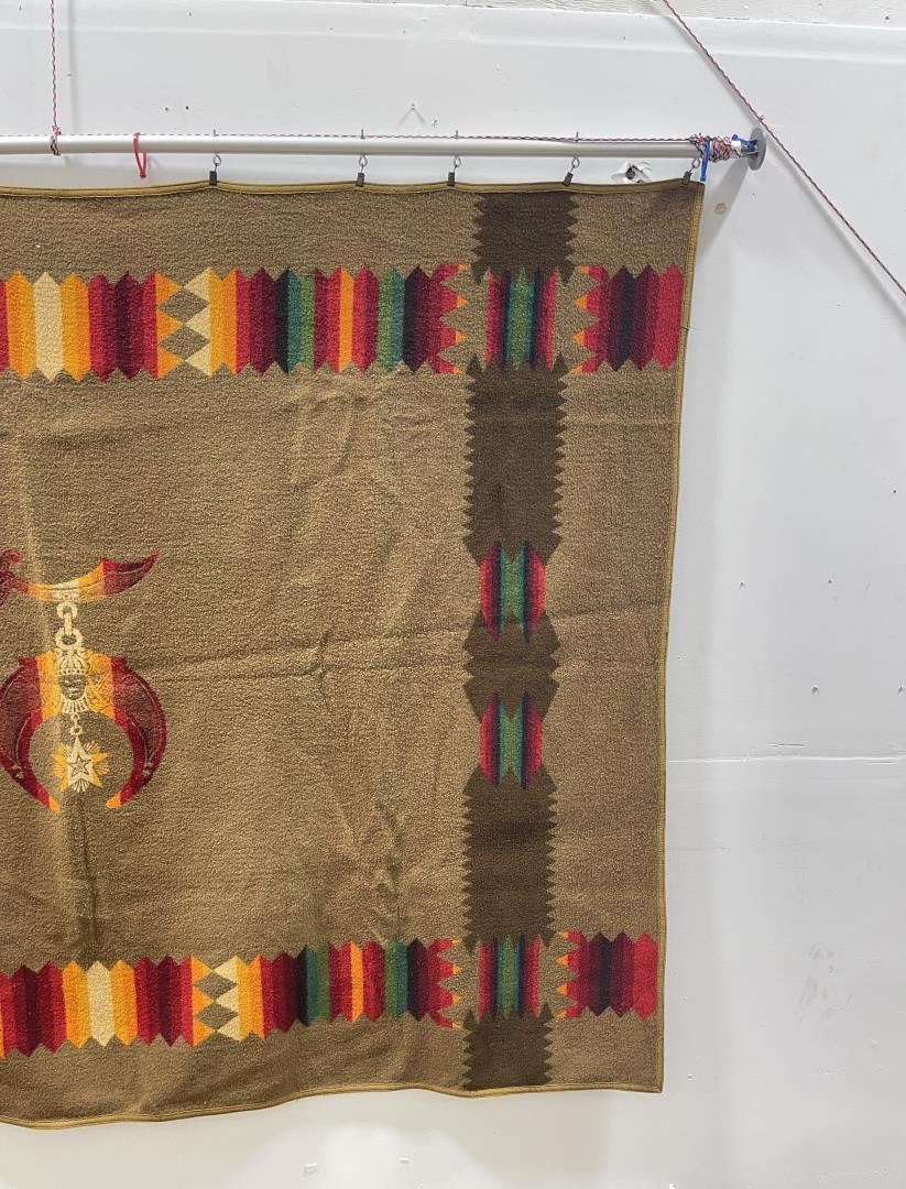 Antique Pendleton Shriners Indian Wool Blanket