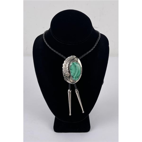 Navajo Malachite Bolo Tie
