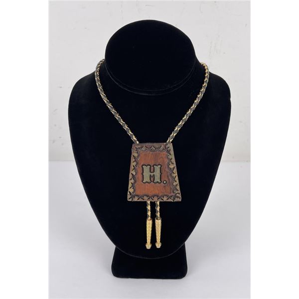 Southwestern Wood Cowboy Bolo Tie