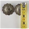 Image 5 : Sterling Silver Engraved Cowboy Bridle Conchos