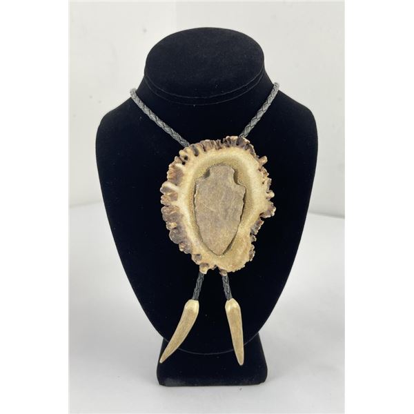 Indian Arrowhead Elk Bolo Tie