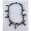 Image 2 : Navajo Buffalo Tooth Turquoise Nugget Necklace