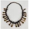 Image 2 : Plains Indian Obsidian Buffalo Tooth Necklace