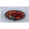 Image 1 : Sterling Silver Amber Brooch