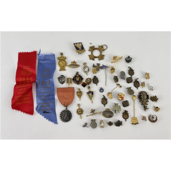 Collection of Societal Pins and Ribbons