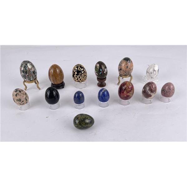 Collection of Semi Precious Stone Eggs