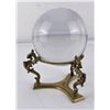 Image 2 : Glass Crystal Ball and Brass Stand