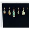 Image 2 : Group of Wire Wrapped Turquoise Pendants