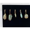 Image 5 : Group of Wire Wrapped Turquoise Pendants
