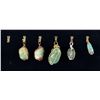 Image 6 : Group of Wire Wrapped Turquoise Pendants