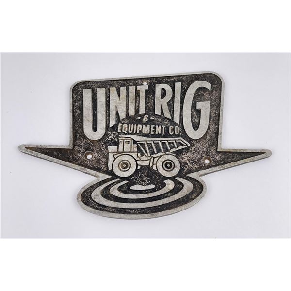 Unit Rig Equipment Aluminum Sign