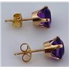 Image 2 : 10k Gold Amethyst Earrings