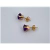 Image 3 : 10k Gold Amethyst Earrings