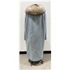 Image 3 : Silver Fox Fur Wool Coat Jacket