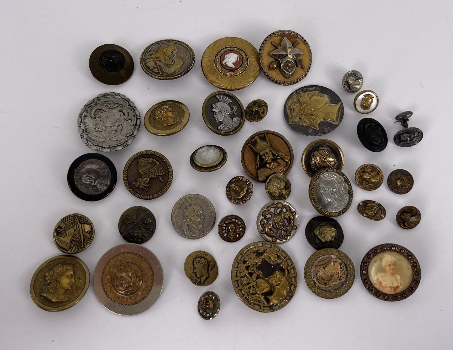 Button Clection Rare Victorian Antique Button Collection