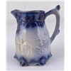 Image 1 : Antique Flow Blue Pitcher Camels Elephants