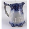 Image 3 : Antique Flow Blue Pitcher Camels Elephants