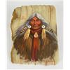 Image 1 : Painted Indian on Stone Agate Slab