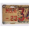 Image 2 : 1923 Montana License Plate