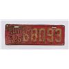 Image 1 : 1925 Montana License Plate