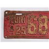 Image 2 : 1925 Montana License Plate