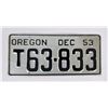 Image 2 : 1953 Oregon License Plate Pair