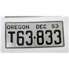 Image 3 : 1953 Oregon License Plate Pair