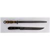 Image 1 : Antique Butcher Knife and Steel