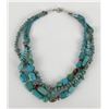 Image 3 : Navajo Multi Stone Coral Howlite Necklace