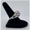 Image 2 : Sterling Silver Pink CZ Ring