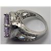 Image 6 : Sterling Silver Pink CZ Ring