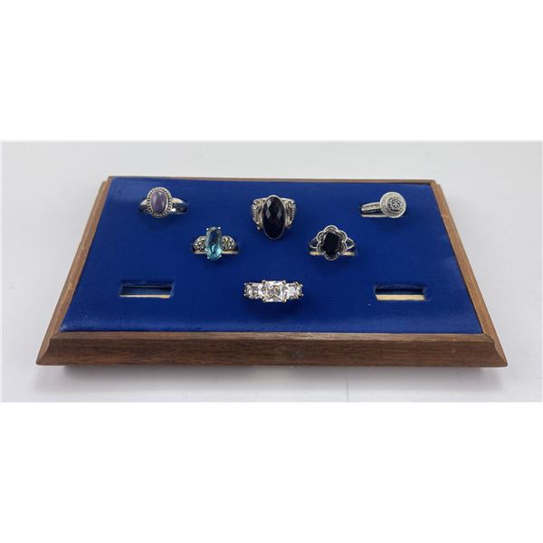 Lot of 6 Sterling Silver Rings