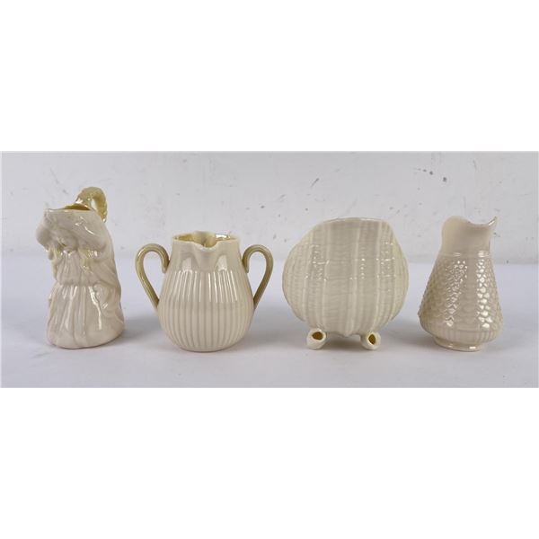 Irish Belleek Porcelain Creamer Grouping