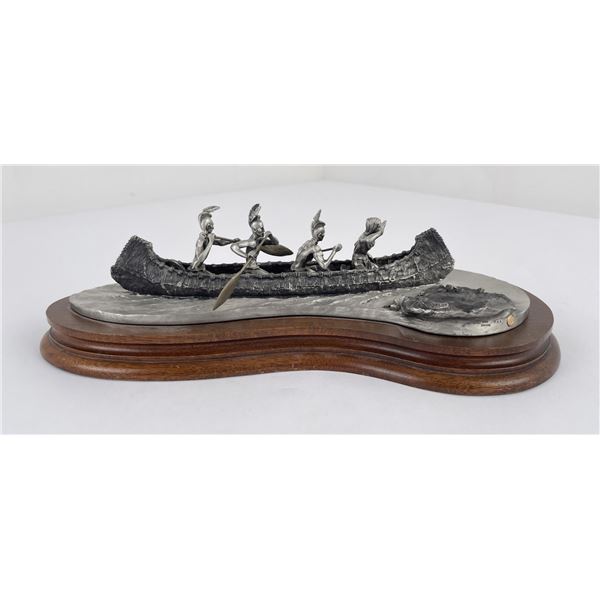 Mohawk War Party Chilmark Pewter Sculpture