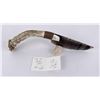 Image 1 : Bo Earls Handmade Obsidian Horn Handle Knife
