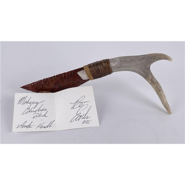 Bo Earls Handmade Obsidian Horn Handle Knife