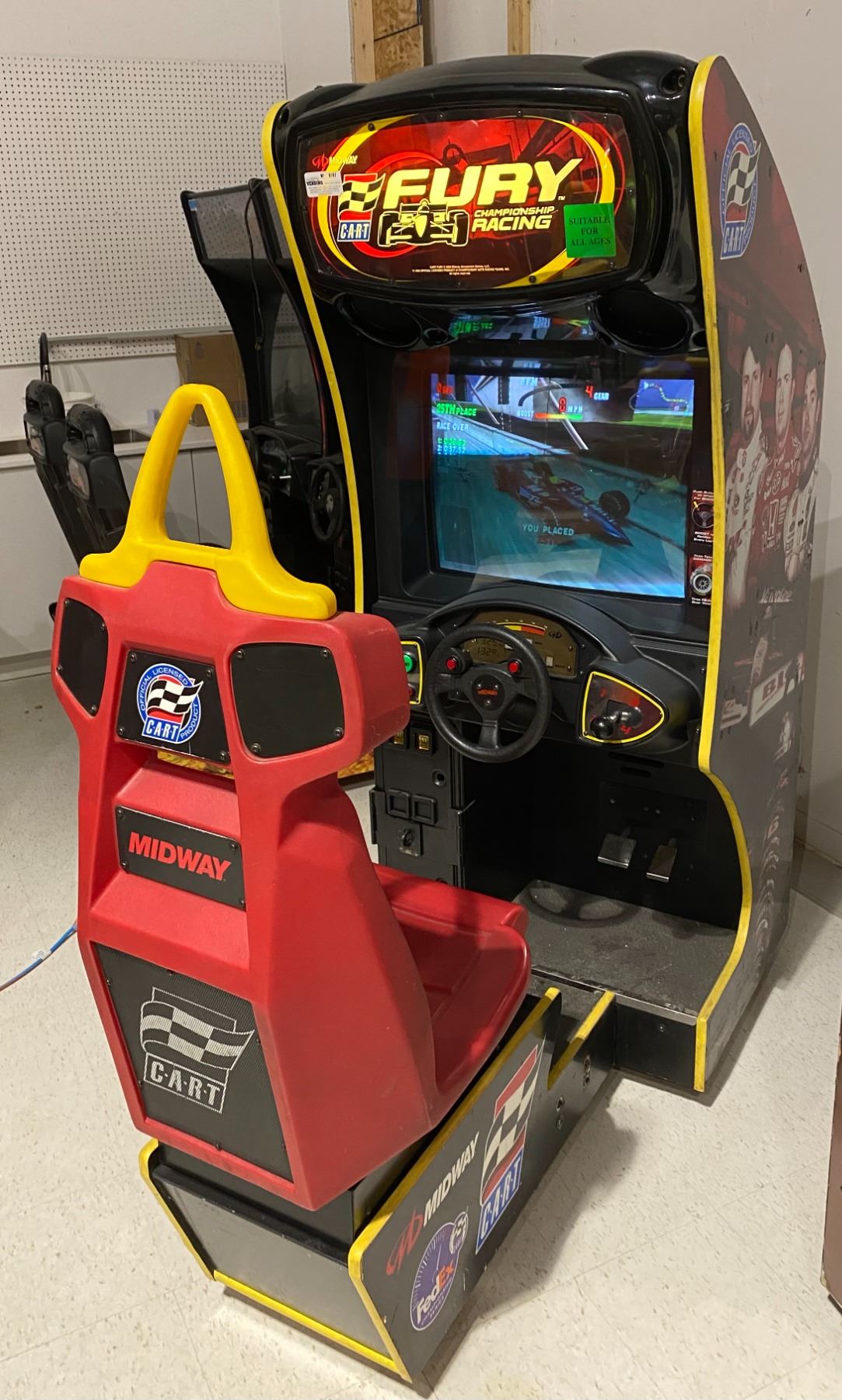 Fury Championship Cart Racing Arcade Game (Working)
